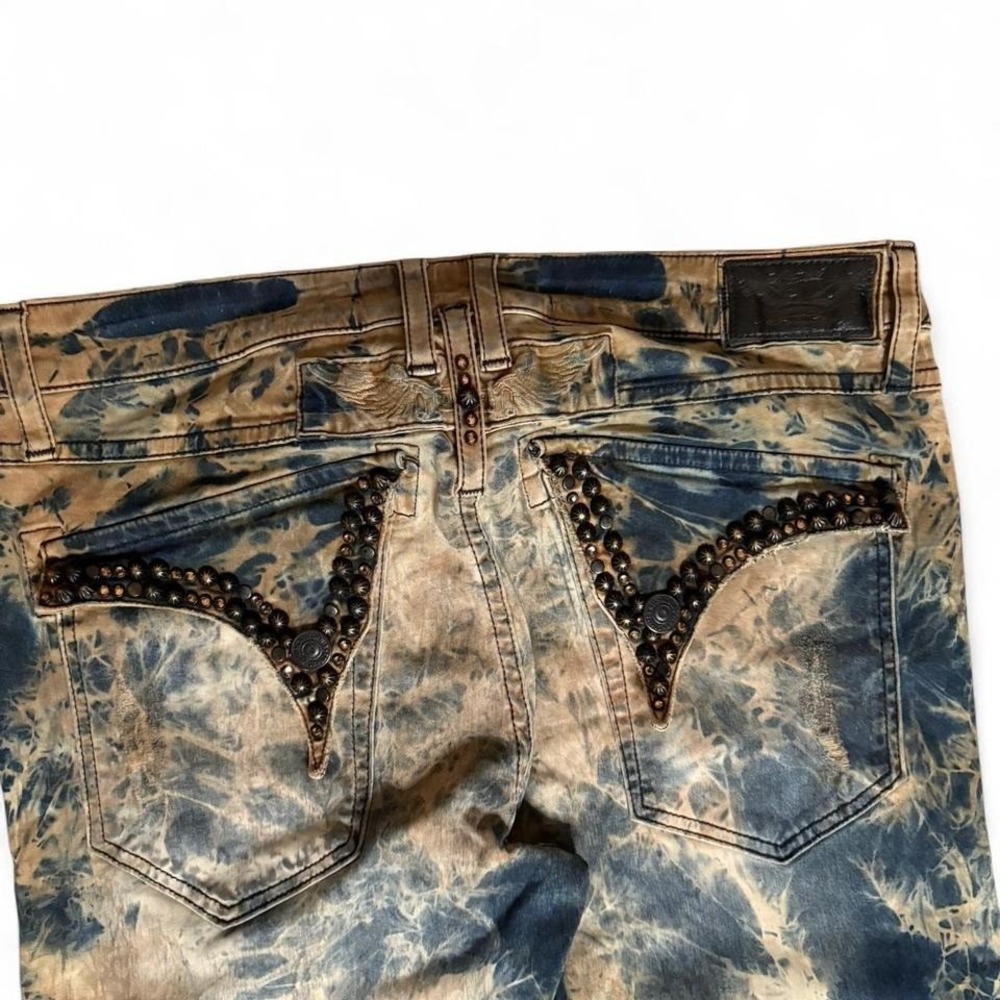 100% authentic Robin Jeans Brown‎ and black distressed denim jeans SIZE 36 MEN